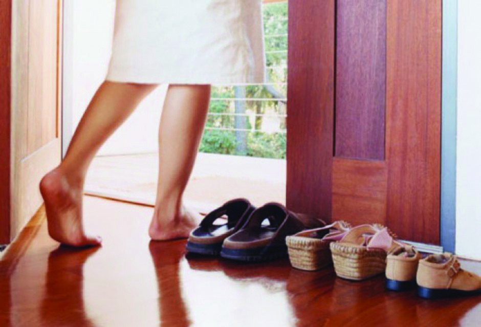 Six reasons to remove your shoes inside your home