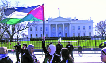 Activists march in Washington to protest U.S. support for Israel
