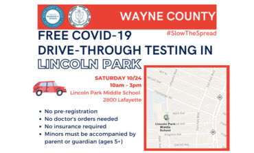 Free COVID-19 testing in Lincoln Park this weekend