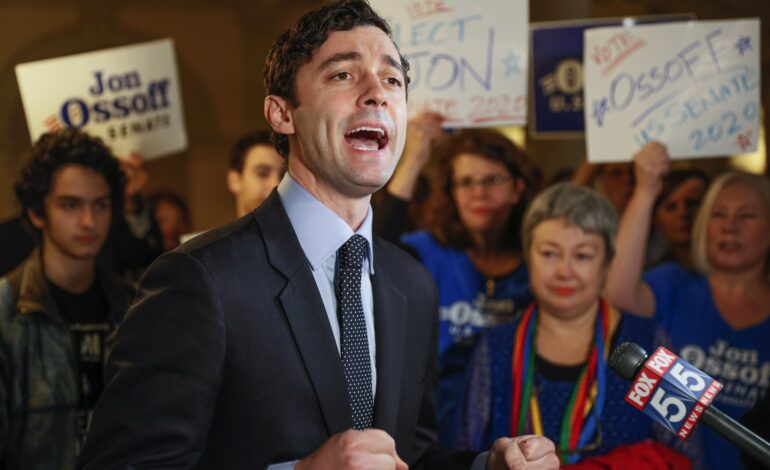Ossoff wins the remaining Senate seat in Georgia; Dems now in control of the Senate
