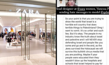 Head designer for Zara under fire for anti-Palestinian message to model