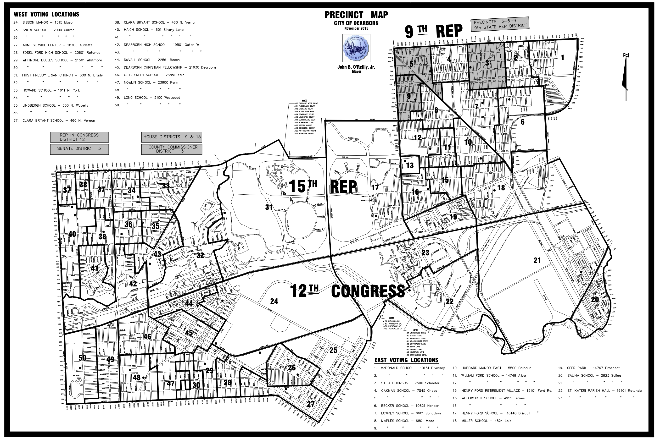Dearborn precincts map