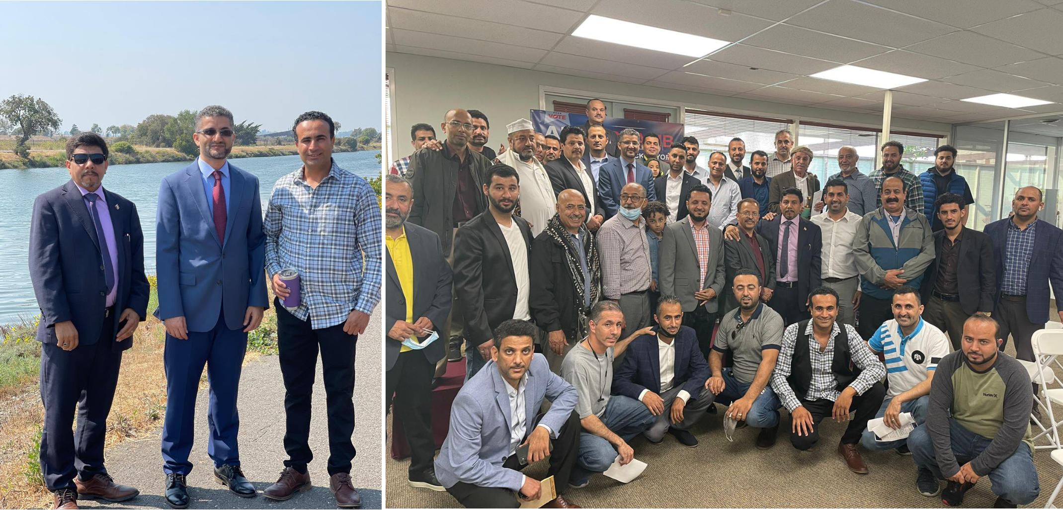 Hamtramck Mayor-elect Amer Ghalib with members of the Yemeni community of the Bay Area in California. Photo courtesy: Dhaifallah M. Dhaifallah