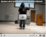 Video: Spoken-word artists perform at Amnesty event for human rights