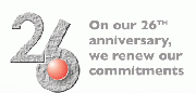 On our 26th anniversary, we renew our commitments