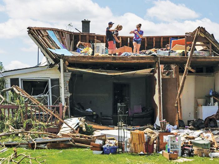 Homes and buildings damaged after tornadoes hit the region