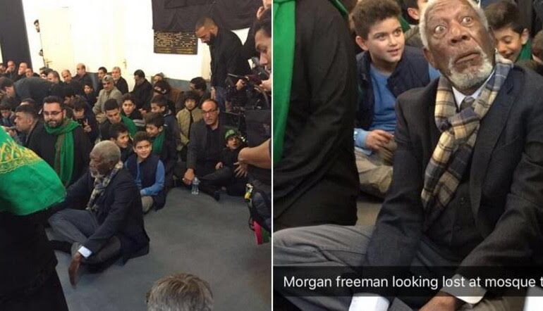 Morgan Freeman attends Shia Muslim ceremony