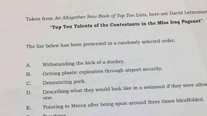 Monroe teacher suspended following offensive assignment about ‘Miss Iraq Pageant’