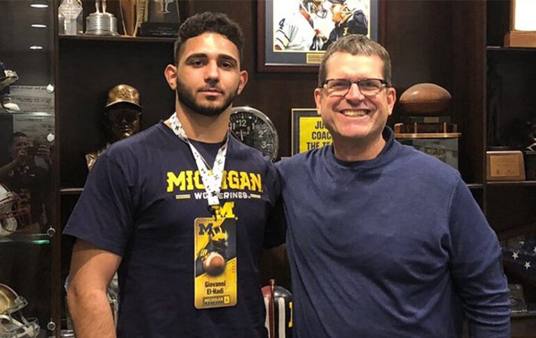 Arab American player receives first University of Michigan football scholarship for the class of 2021