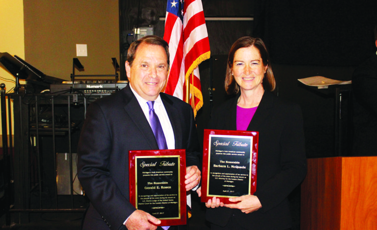 Community organizers honor McQuade and Rosen at farewell dinner
