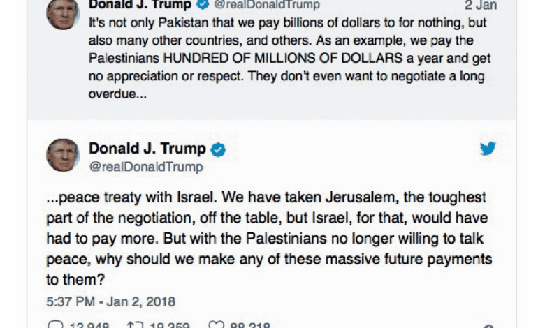 What happens if Trump does stop aid to Palestinians?