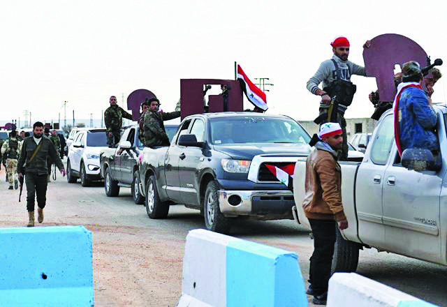 Pro-Syrian government forces enters Afrin to aid Kurds against Turkey