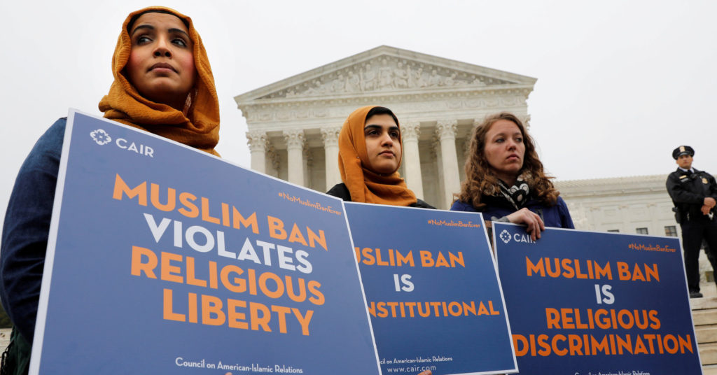 Muslim Ban protests out side U.S. Supreme Court