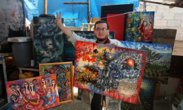 Gaza artist takes on Trump despite disabilities