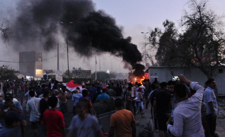 Protesters torch political party offices in Basra’s continued violence