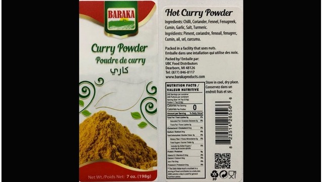 Health officials: Lead-tainted curry powder distributed in Michigan