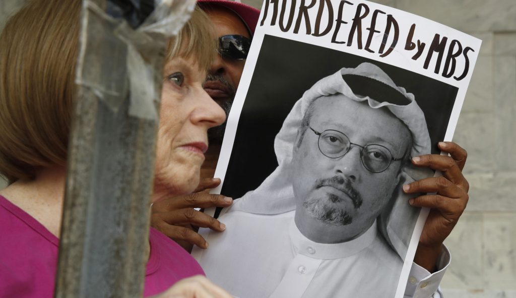 The United States imposed sanctions on 17 Saudi officials, including Saud al-Qahtani, a confidant and senior adviser to powerful Saudi Crown Prince Mohammed bin Salman, in a first round of sanctions related to the murder of Washington Post columnist Jamal Khashoggi.