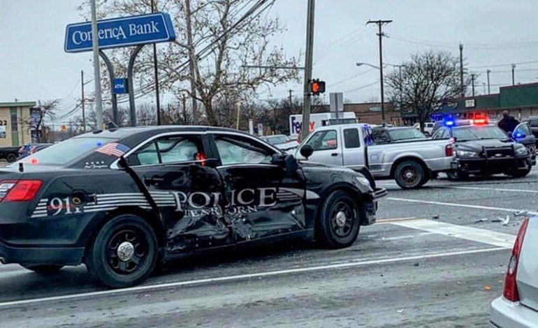 Dearborn police officer involved in collision