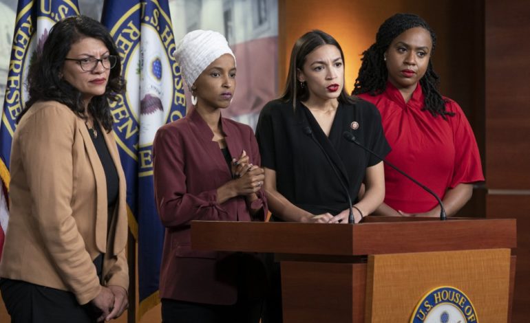 Tlaib and colleagues spar with Trump over racist tweets