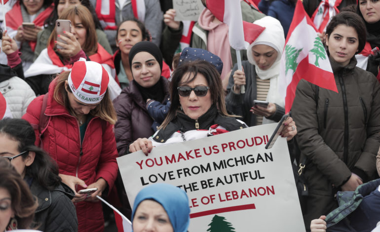 Dearborn protesters rally for change in Lebanon and in support of the uprising