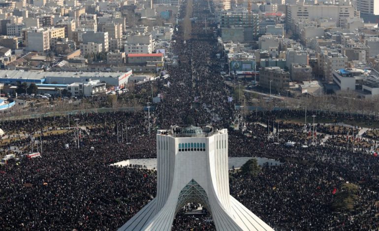 As throngs of Iranians gather to mourn Soleimani, uncertainty over response grows