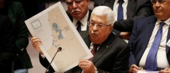 Palestinian President Mahmoud Abbas during a Security Council meeting at the United Nations, in New York. -Photo by Reuters