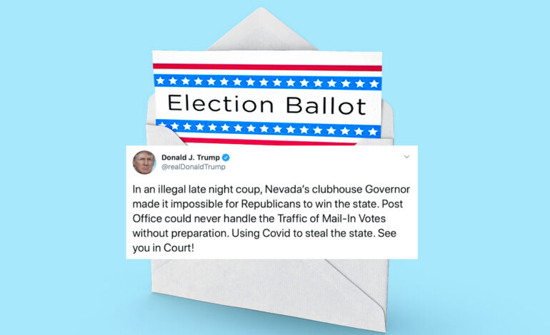 Trump threatens to sue the state of Nevada over mail-in ballots