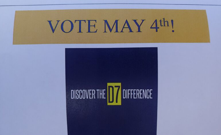 D7 seeking bond approval on special election, May 4