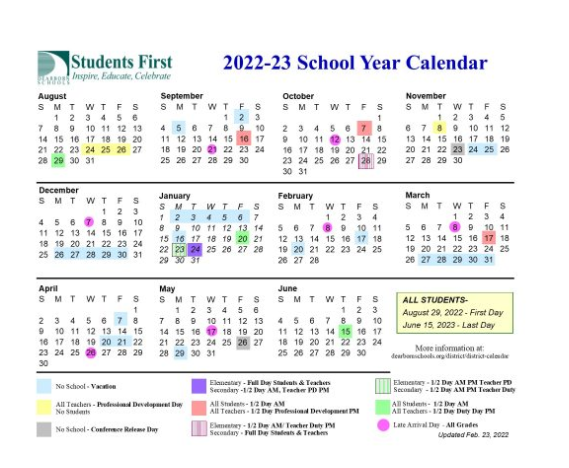 U Of M Dearborn Academic Calendar 2022 Dearborn Public Schools Updates 2022-23 Calendar